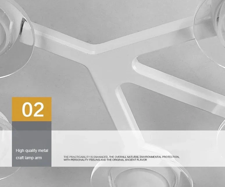 Plafonnier Led En Métal Acrylique Style Fleur De Prunier 8 Plafonnier Led En Métal Acrylique Style Fleur De Prunier – Image 6