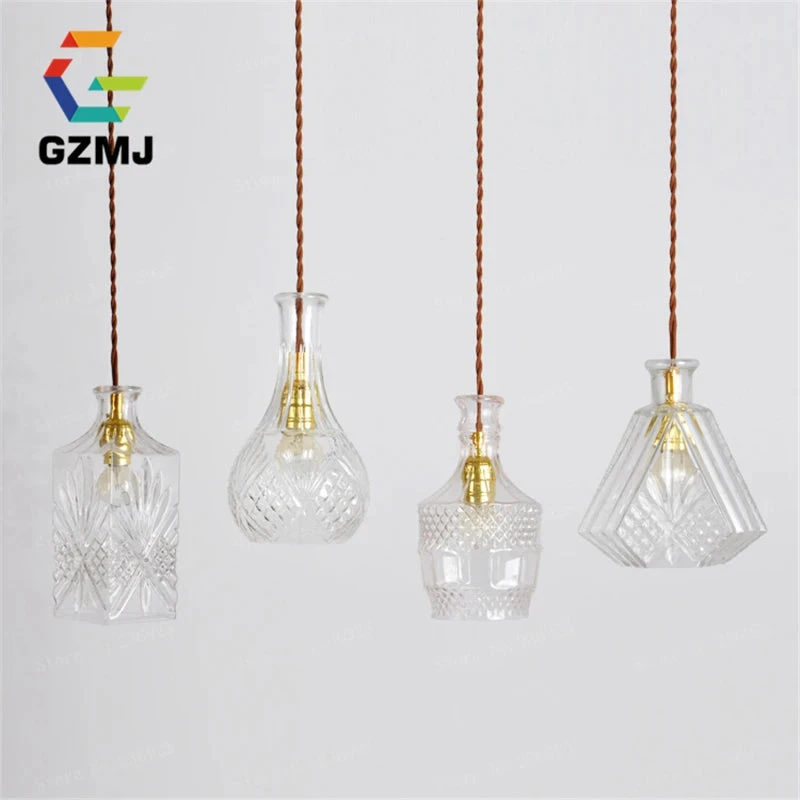 Suspension Led Rétro Vintage Avec Abat-jour En Verre Sculpté 4 Suspension Led Rétro Vintage Avec Abat-jour En Verre Sculpté – Image 2