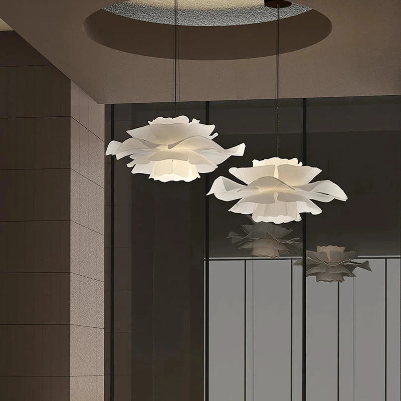 Lustre à Fleurs Blanches Design Nordique Suspension Pour Chambre Salon Bar Lampe à Manger Chambre D'enfants Suspension Danoise 5 Lustre à Fleurs Blanches Design Nordique Suspension Pour Chambre Salon Bar Lampe à Manger Chambre D'enfants Suspension Danoise – Image 3