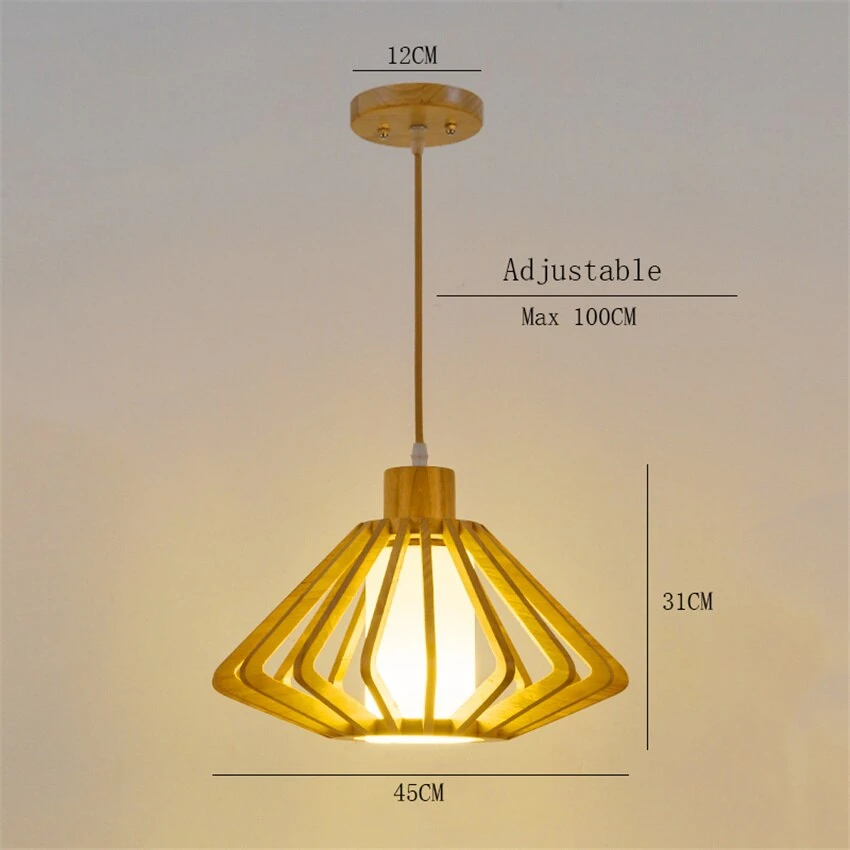 Suspension Moderne Avec Abat-jour En Bois Alfa 7 Suspension Moderne Avec Abat-jour En Bois Alfa – Image 5