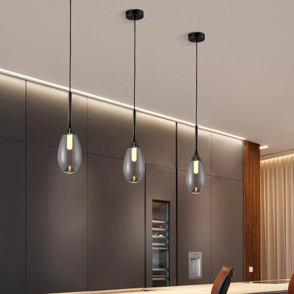 Suspension Moderne LED En Verre Fumé Saeli 5 Suspension Moderne LED En Verre Fumé Saeli – Image 3