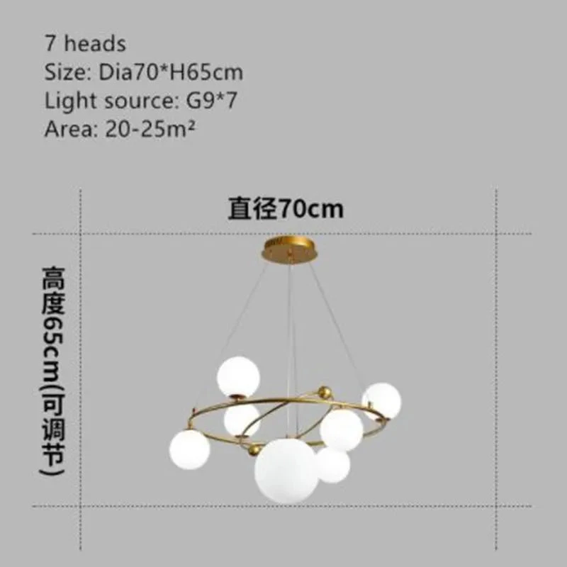 Suspension LED Nordique Lustre En Verre Décoratif Pour Intérieur 10 Suspension LED Nordique Lustre En Verre Décoratif Pour Intérieur – Image 8