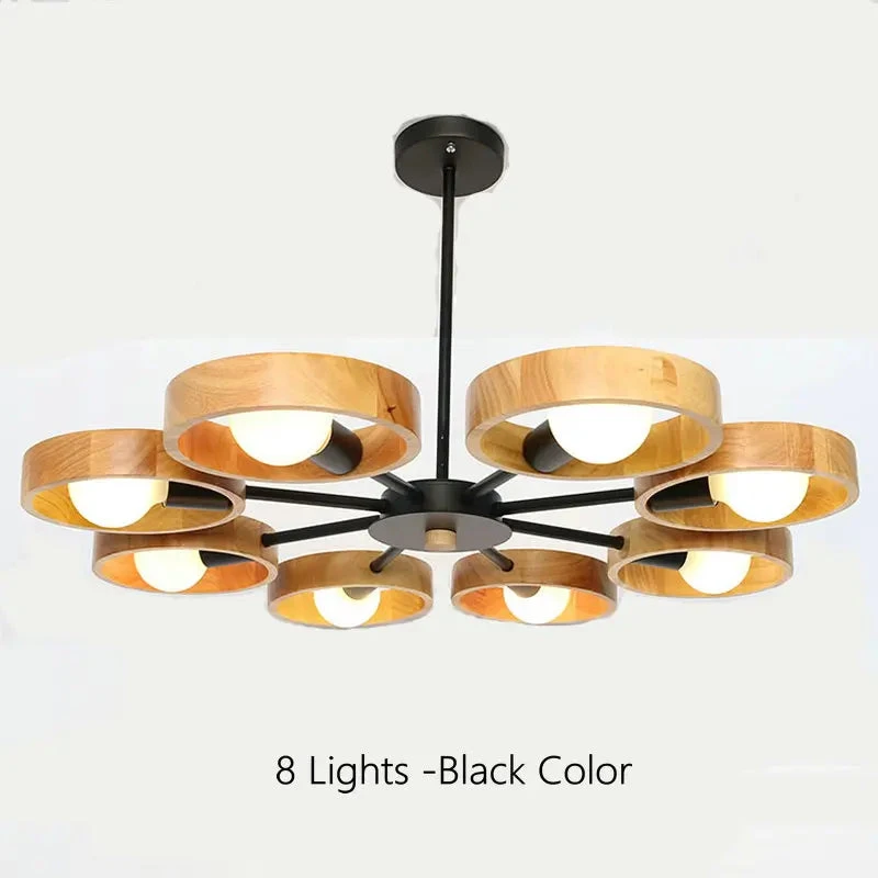 Lampe De Lustre En Bois Nordique Pour Salon Chambre Salle à Manger Décor Abat-jour En Bois Rond Noir E27 Suspension 14 Lampe De Lustre En Bois Nordique Pour Salon Chambre Salle à Manger Décor Abat-jour En Bois Rond Noir E27 Suspension – Image 12