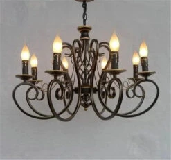 Lustre Vintage Européen En Fer Avec Bougies à Led 16 Lustre Vintage Européen En Fer Avec Bougies à Led -Lumeers Boutique Hdf584a8c4d824d3288725d27216d25c1S