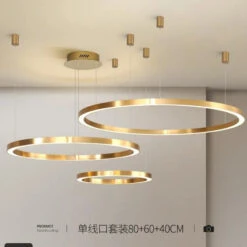 Plafonnier Led Moderne Avec Anneau Doré Brossé