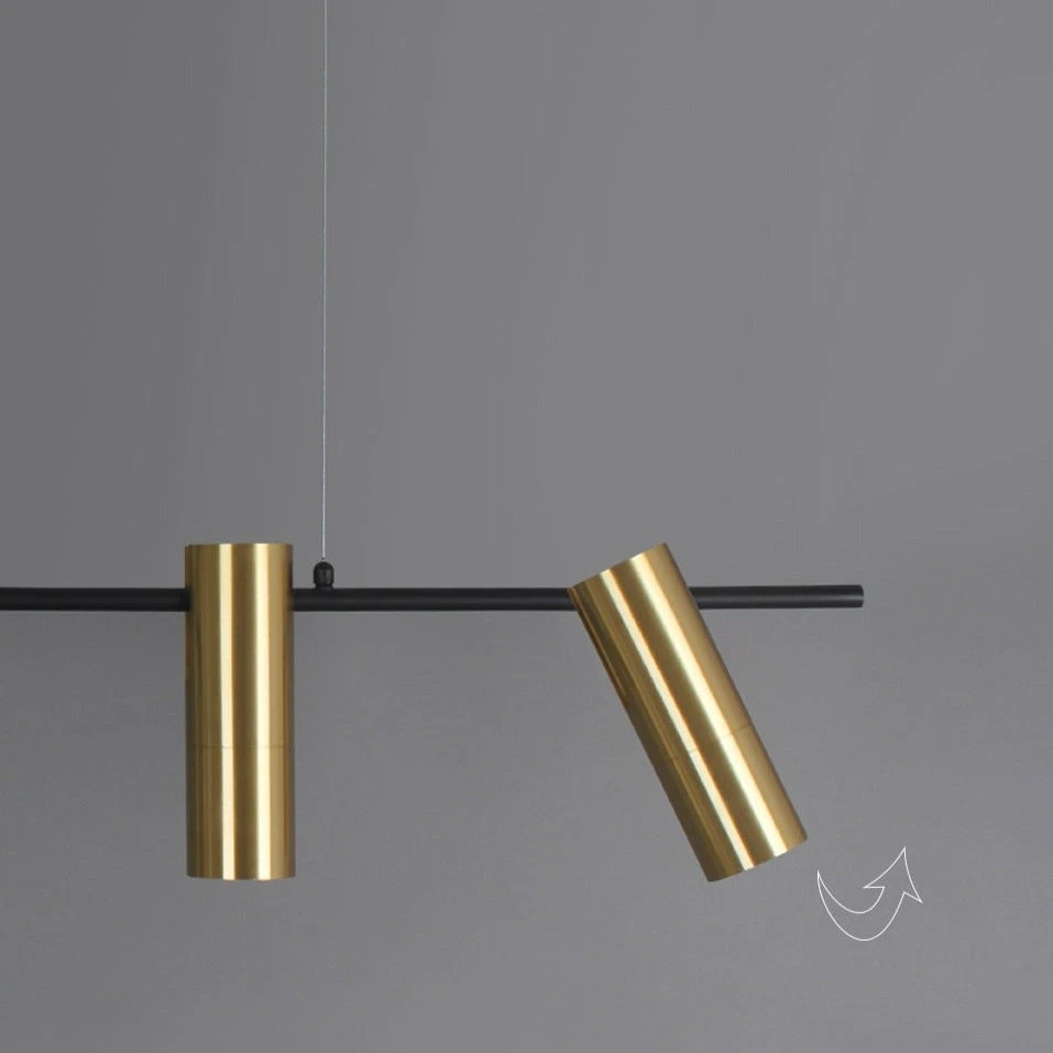 Lustre Design Minimaliste Avec Spots Doré Prism 7 Lustre Design Minimaliste Avec Spots Doré Prism – Image 5