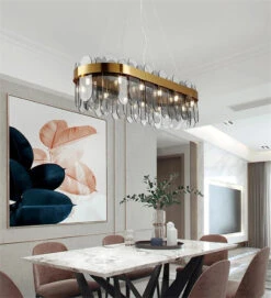 Lustre Ovale En Métal Doré Avec Abat-jour En Verre Suspendu 20 Lustre Ovale En Métal Doré Avec Abat-jour En Verre Suspendu -Lumeers Boutique Hfd7b5afca679414cb24c8f3cfcecdc4cr