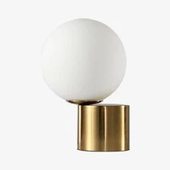 Lampe De Chevet Doré Avec Boule En Verre Nordic