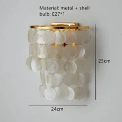 (80j - 5juin) Applique Murale Moderne LED Avec Plaques Nacrées Loredi