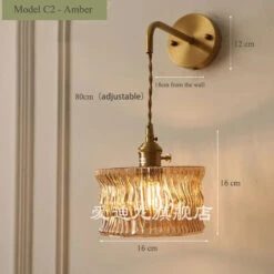 Applique Murale Vintage En Verre Avec Douille En Laiton 27 Applique Murale Vintage En Verre Avec Douille En Laiton -Lumeers Boutique S0081b330697f41dd94493b4912dc0d84k