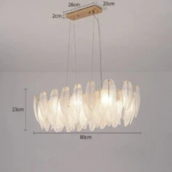 Feather Glass Led Chandelier Pendant Lights Suspension Hanging Lamp For Living Room Bedroom 20 Feather Glass Led Chandelier Pendant Lights Suspension Hanging Lamp For Living Room Bedroom -Lumeers Boutique S03239899c58546cf82e11deb486b74f1l