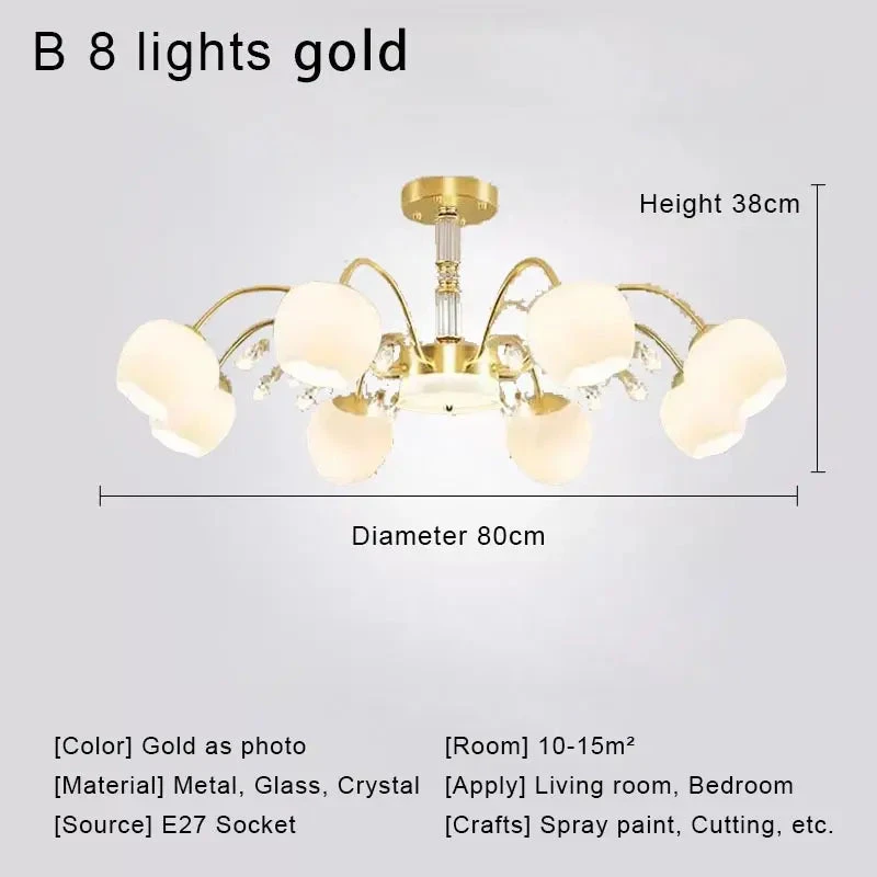 Lustre En Cristal Nordique à Led Pour Décoration Intérieure Moderne 9 Lustre En Cristal Nordique à Led Pour Décoration Intérieure Moderne – Image 7