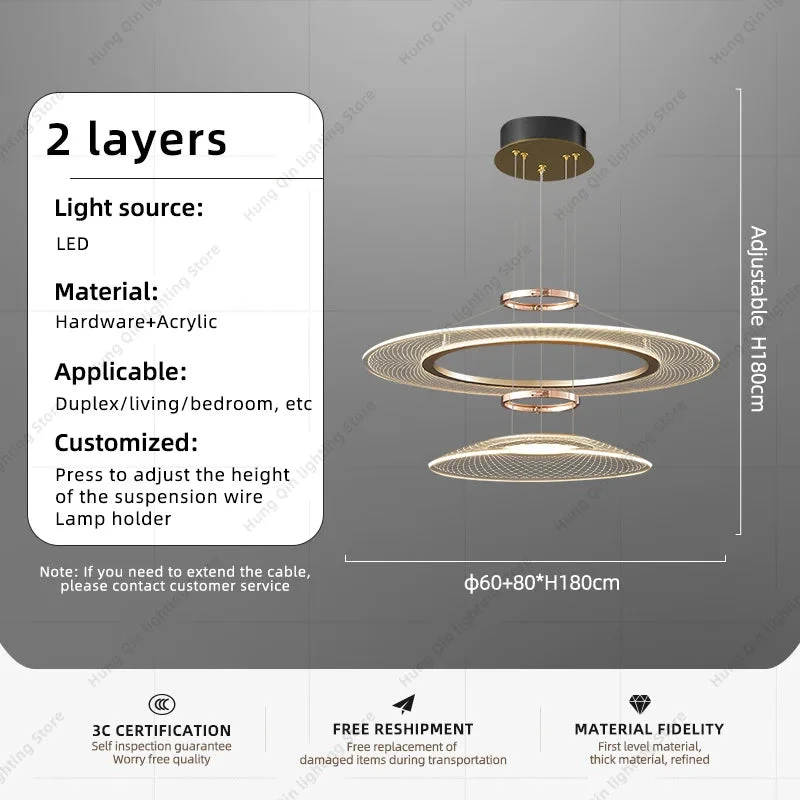 Lustre Suspendu En Aluminium à Led Pour Intérieur 9 Lustre Suspendu En Aluminium à Led Pour Intérieur – Image 7