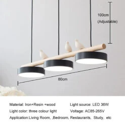 Lustre Nordique Led Minimaliste Décoration D'oiseau Macaron En Fer -Lumeers Boutique S069ecbd4efe24ece8b9ebdcfd0f0a92bo