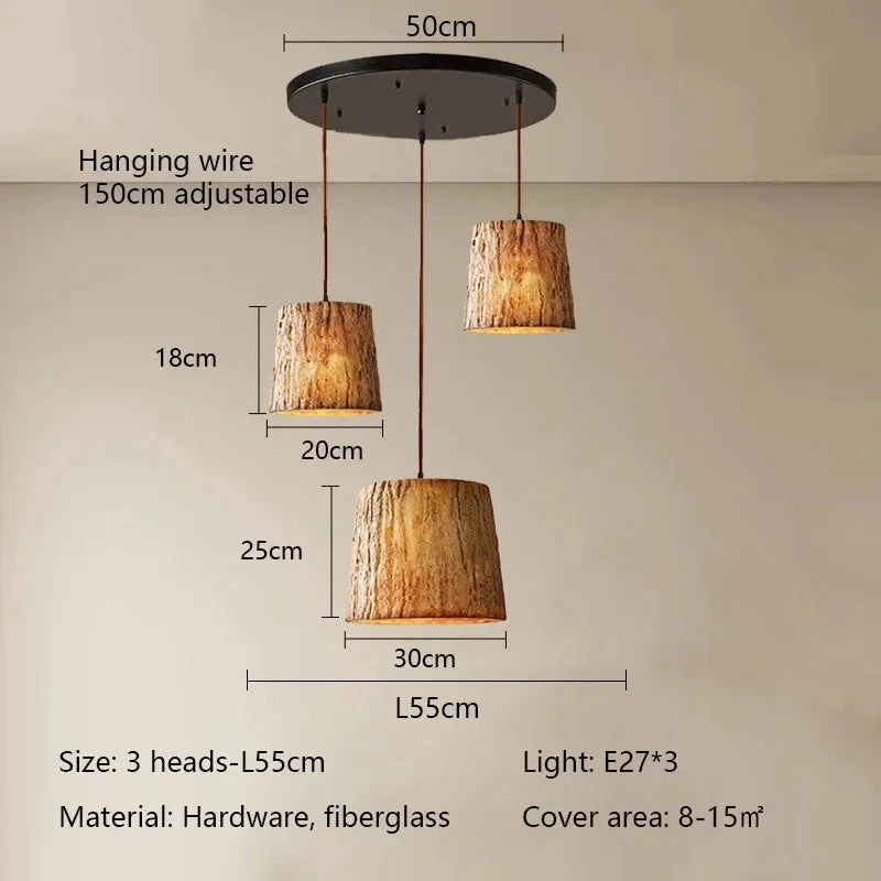 Suspension En Imitation Bois Style Japonais Wabi Sabi Décor Rétro 9 Suspension En Imitation Bois Style Japonais Wabi Sabi Décor Rétro – Image 7