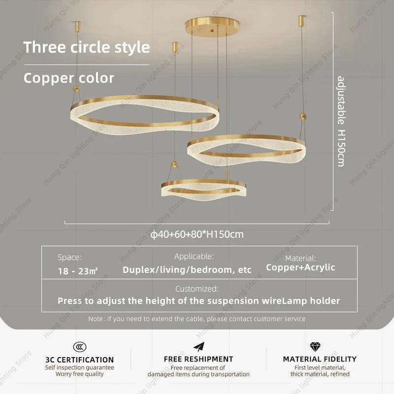 Lustre Moderne à Led Pour Décoration Intérieure élégante Et Contemporaine 9 Lustre Moderne à Led Pour Décoration Intérieure élégante Et Contemporaine – Image 8