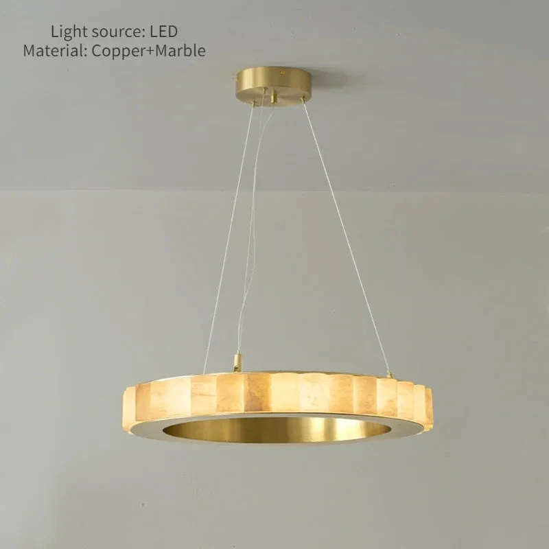 Lustre Moderne En Duplex Marbre Naturel Pour Famille 10 Lustre Moderne En Duplex Marbre Naturel Pour Famille – Image 8