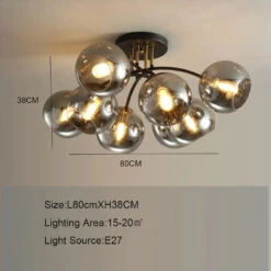 Lampe Plafonnier Verre Nordique Noir Or -Lumeers Boutique S09e8c4030d9d4e059efdb6c8987eaea6i