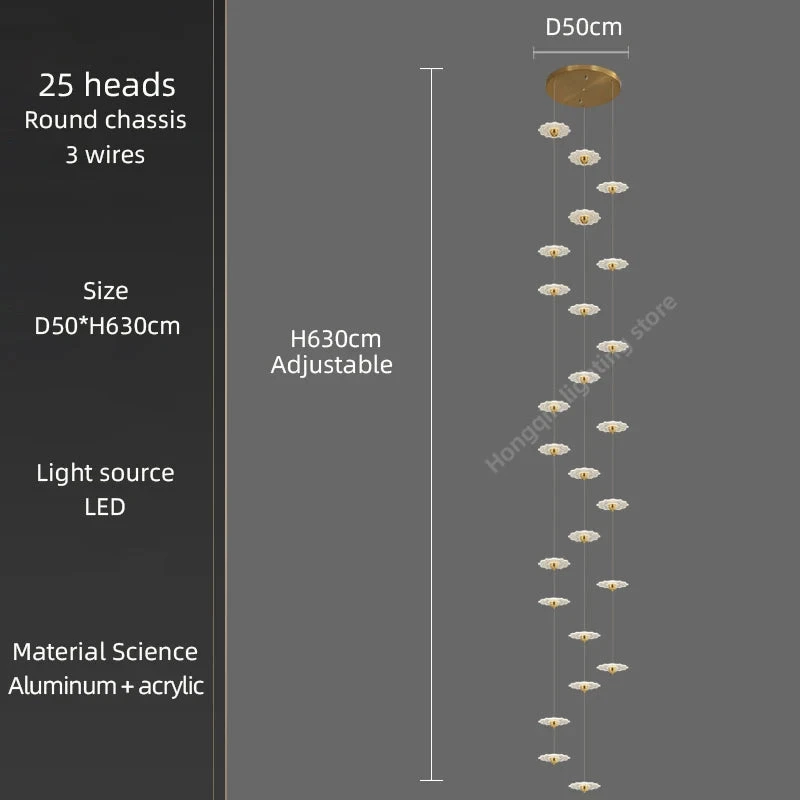Lustre Moderne à Led Pour éclairage Intérieur Décoratif 16 Lustre Moderne à Led Pour éclairage Intérieur Décoratif – Image 14