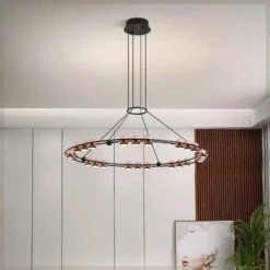 Lustre LED Circulaire Moderne Design Nordique Pour Intérieur élégant