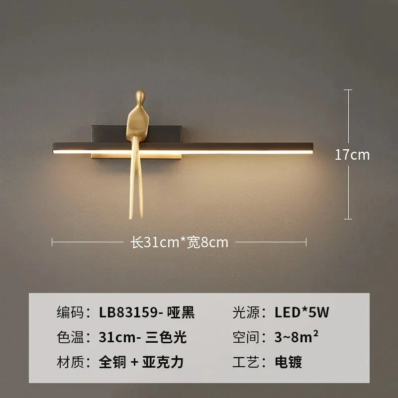 Applique Murale De Luxe En Cuivre Design Minimaliste Haut De Gamme 9 Applique Murale De Luxe En Cuivre Design Minimaliste Haut De Gamme – Image 7