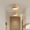 Nordique LED Plafonnier En Bois Minimaliste Rond Macaron Allée Chambre Lampes Pour Balcon Salon Étude Décor Luminaires Lustre -Lumeers Boutique S0defc86780e140f5addfafed613c7062s
