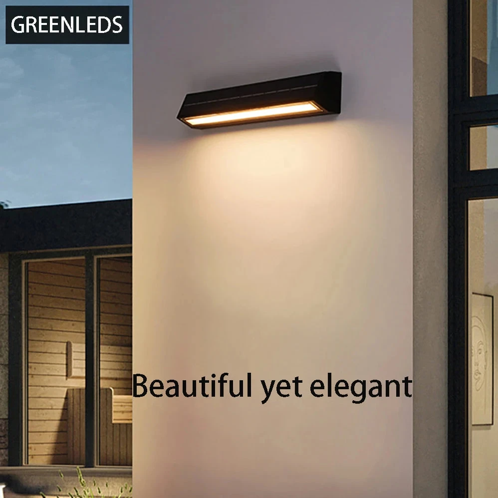 LED Applique Murale Solaire Batterie Au Lithium 3.7V 2200mAh IP65 étanche Extérieure Moderne Minimalisme Style Lampe Porche Jardin Lumières 6 LED Applique Murale Solaire Batterie Au Lithium 3.7V 2200mAh IP65 étanche Extérieure Moderne Minimalisme Style Lampe Porche Jardin Lumières – Image 4