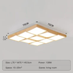 Lustre En Bois Carré à Led éclairage Intelligent Dimmable 25 Lustre En Bois Carré à Led éclairage Intelligent Dimmable -Lumeers Boutique S0e976a375e9a4a63999db2c1970a5d90D fab234b5 c313 4f0a 9980 61d650a2b74f