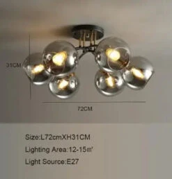 Plafonnier Industriel Design En Verre Fumé Pour Décoration Moderne 23 Plafonnier Industriel Design En Verre Fumé Pour Décoration Moderne -Lumeers Boutique S0ea210cbb36a4f7e9221895d2586d8851