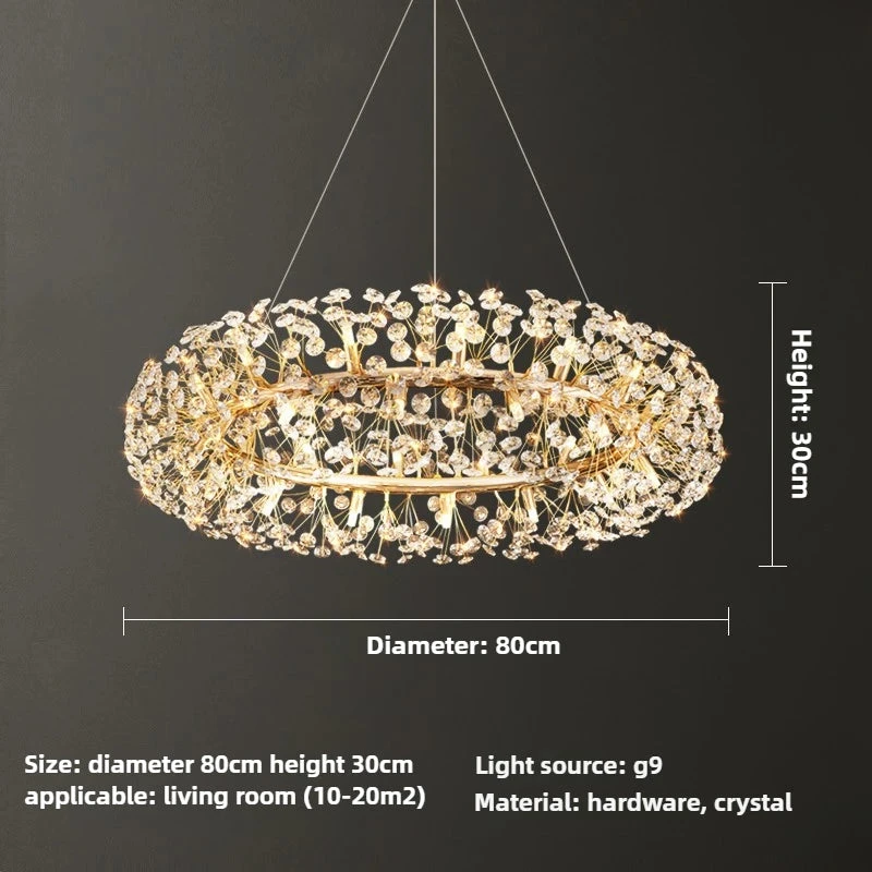 Lustre En Cristal Moderne En Forme De Pissenlit Créatif Et Atmosphérique 13 Lustre En Cristal Moderne En Forme De Pissenlit Créatif Et Atmosphérique – Image 11