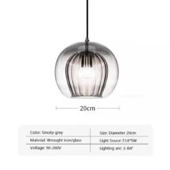 Suspension LED En Verre Au Design Nordique Gris Fumé 27 Suspension LED En Verre Au Design Nordique Gris Fumé -Lumeers Boutique S10167a7821174a8584ee68d0b77e5d53a