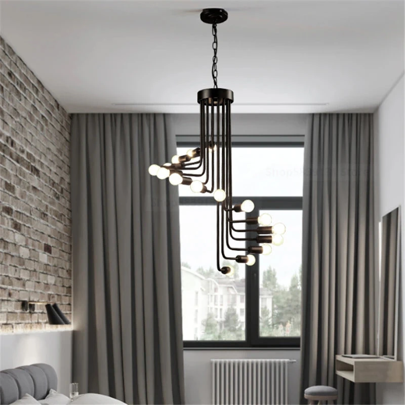 Lustre Moderne à LED Style Nordique Pour Loft Et Restaurant 4 Lustre Moderne à LED Style Nordique Pour Loft Et Restaurant – Image 2