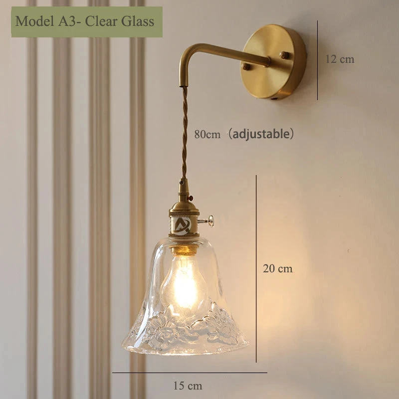 Applique Murale Vintage En Verre Avec Douille En Laiton 17 Applique Murale Vintage En Verre Avec Douille En Laiton – Image 15