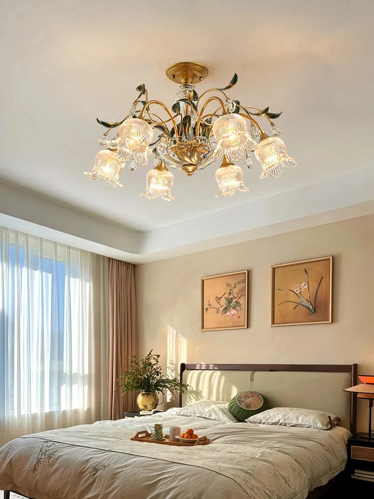 Lustre Méditerranéen En Verre Avec Motifs Floraux Tendance 6 Lustre Méditerranéen En Verre Avec Motifs Floraux Tendance – Image 4