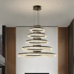 Lustre Suspendu En Acrylique éclairage à Led Moderne