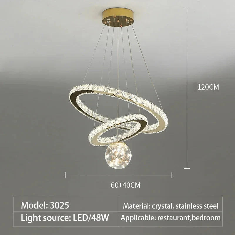 Lustre Moderne En Cristal à Led Avec Finition Dorée étoile 12 Lustre Moderne En Cristal à Led Avec Finition Dorée étoile – Image 10