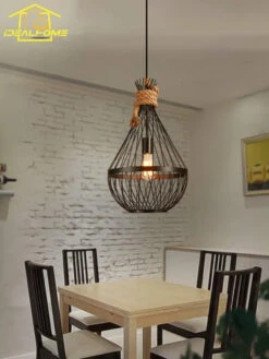 Suspension Vintage En Corde De Chanvre Et Fer à Led Décorative -Lumeers Boutique S19b865b9e7eb47f6b602f2d30589b4b57