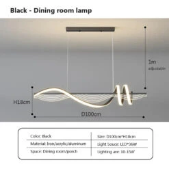 Suspension Moderne à LED Pour Un éclairage Intérieur élégant -Lumeers Boutique S1a58c68a15bf48478bdfbf3d7b3f1023G
