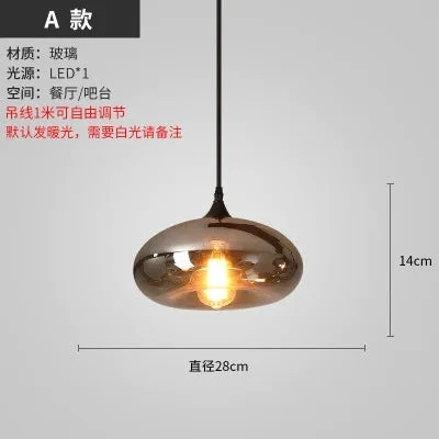 Lustre Nordique En Verre Pour éclairage Moderne De Restaurant Et Café 16 Lustre Nordique En Verre Pour éclairage Moderne De Restaurant Et Café – Image 14