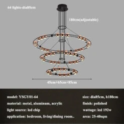 Lustre LED Circulaire Moderne Design Nordique Pour Intérieur élégant 26 Lustre LED Circulaire Moderne Design Nordique Pour Intérieur élégant -Lumeers Boutique S1fa543fcacde44ebabf09cde8d838044g