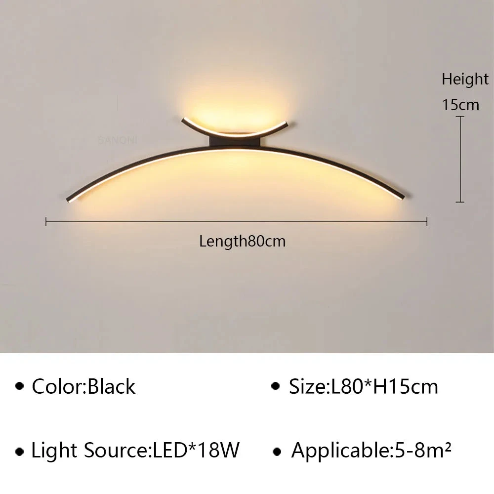 Applique Murale Arc De Cercle Design Minimaliste à LED 19 Applique Murale Arc De Cercle Design Minimaliste à LED – Image 17