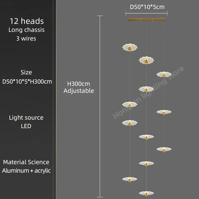 Lustre Moderne à Led Pour éclairage Intérieur Décoratif 10 Lustre Moderne à Led Pour éclairage Intérieur Décoratif – Image 8