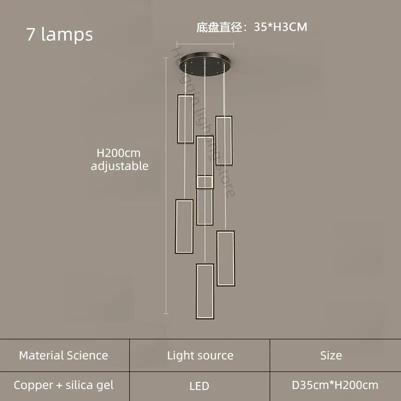 Lustre Moderne En Cuivre Avec éclairage LED Design élégant 22 Lustre Moderne En Cuivre Avec éclairage LED Design élégant – Image 20