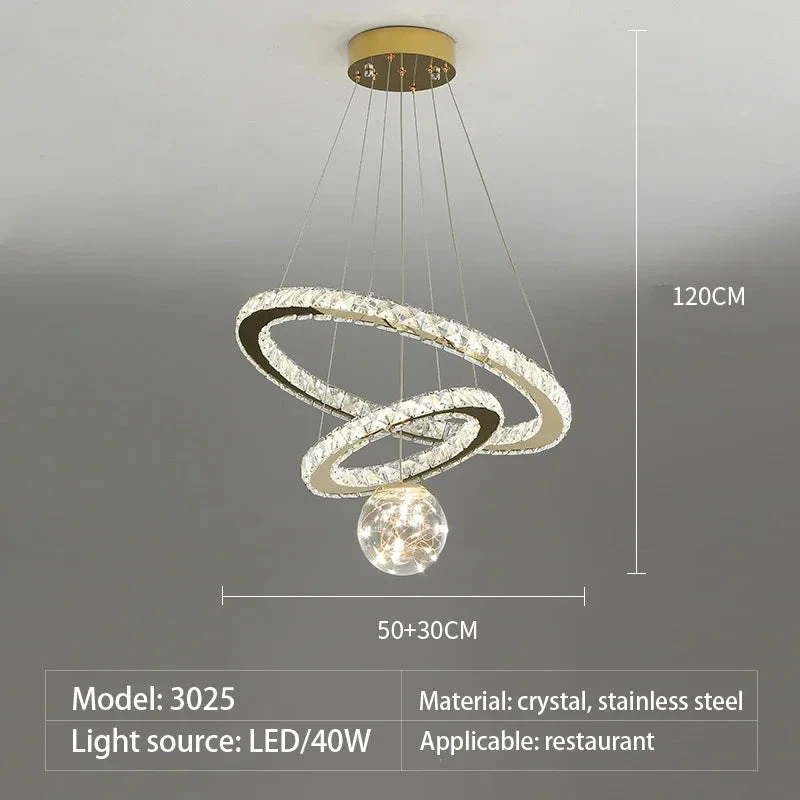 Lustre Moderne En Cristal à Led Avec Finition Dorée étoile 9 Lustre Moderne En Cristal à Led Avec Finition Dorée étoile – Image 7