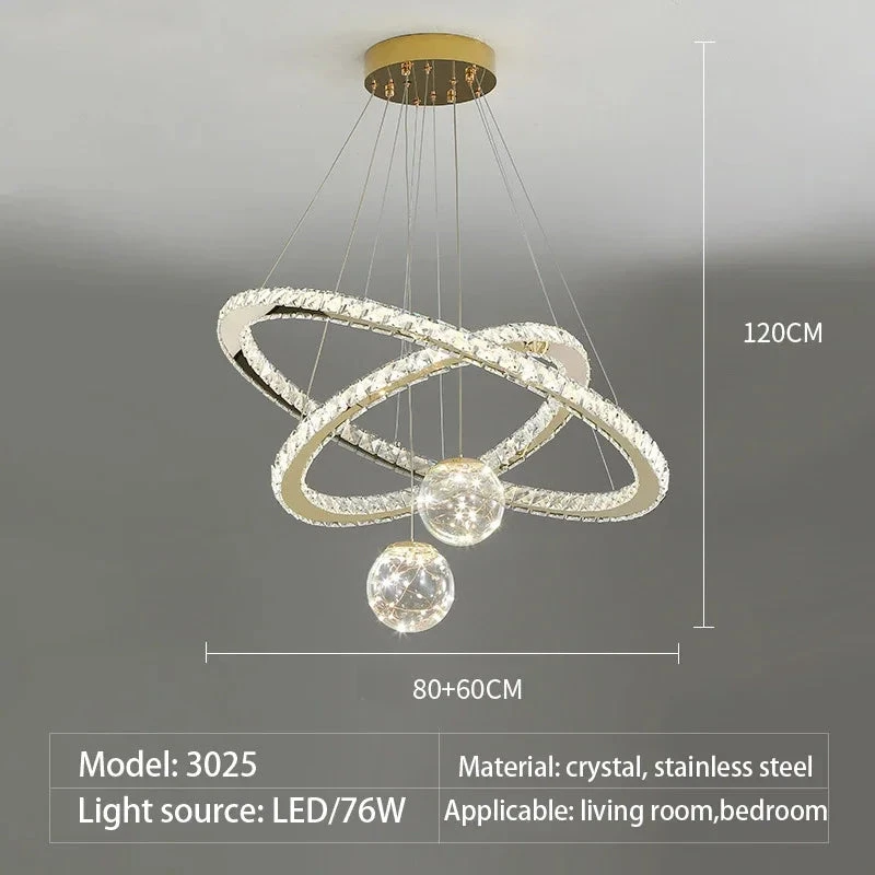 Lustre Moderne En Cristal à Led Avec Finition Dorée étoile 14 Lustre Moderne En Cristal à Led Avec Finition Dorée étoile – Image 12