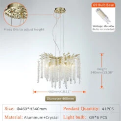 Lustre à Pampilles En Cristal Pour éclairage Intérieur à LED -Lumeers Boutique S282b8dd016f841ba89a4d54f94113e5fB