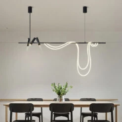Suspension Led Moderne Pour Intérieur Long Et Simple