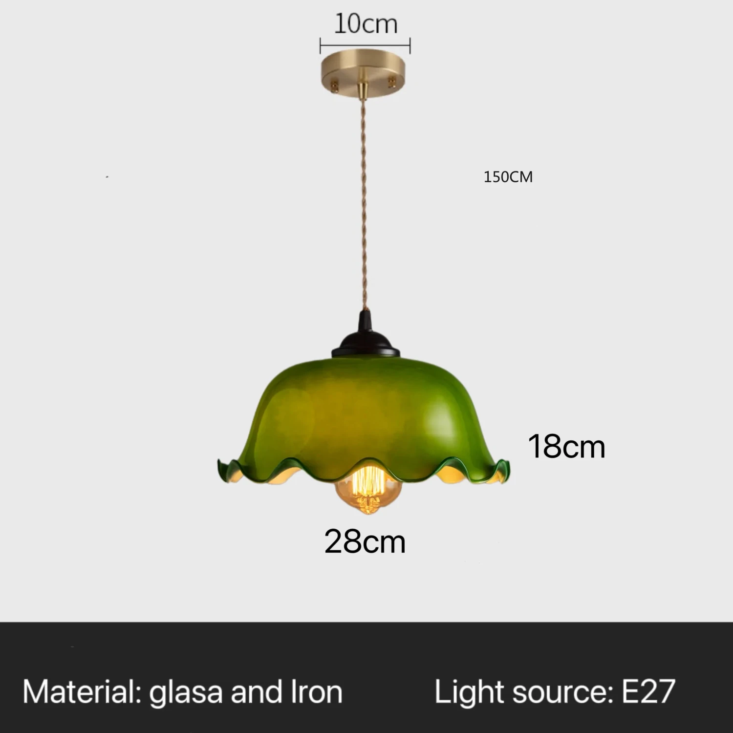 Suspension En Verre Vintage Loft Lampes Suspendues Pour Cuisine Restaurant Décoration Lustre De Plafond éclairage Nordique Américain 12 Suspension En Verre Vintage Loft Lampes Suspendues Pour Cuisine Restaurant Décoration Lustre De Plafond éclairage Nordique Américain – Image 10