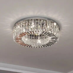 Lustre En Cristal Moderne Design Avec éclairage Led Décoratif