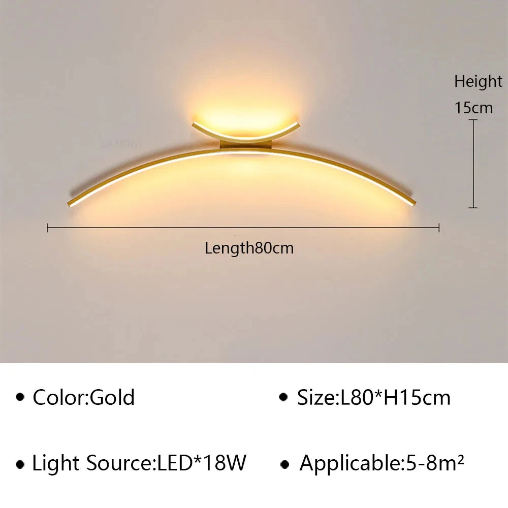Applique Murale Arc De Cercle Design Minimaliste à LED 16 Applique Murale Arc De Cercle Design Minimaliste à LED – Image 14